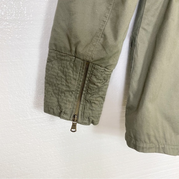 American Rag Utility Jacket Coat Green Zip Up Hooded Insulated Faux Fur Hood XL - Picture 8 of 11